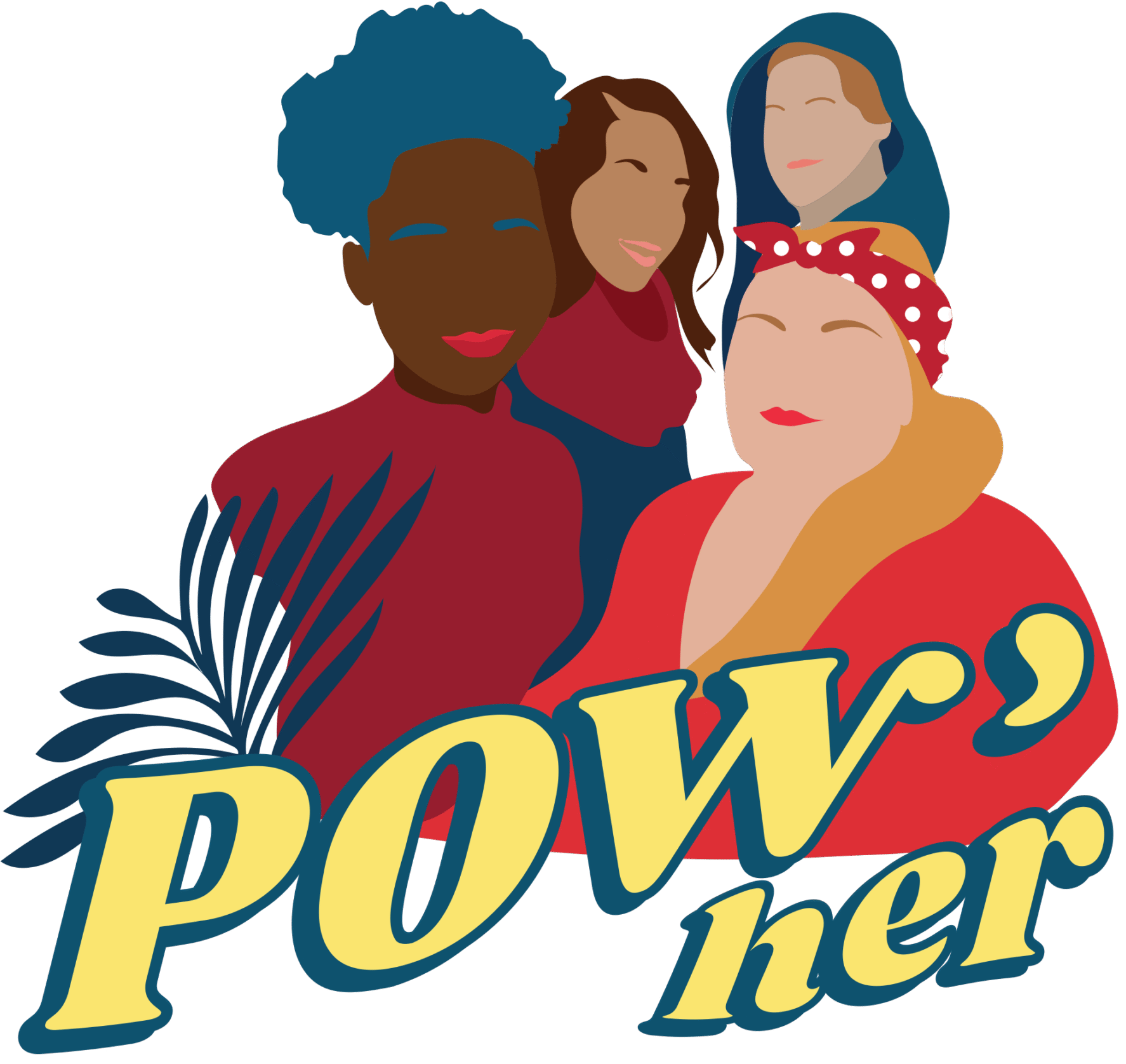 Logo avec diversité de femmes victimes de violence sexistes et sexuelles